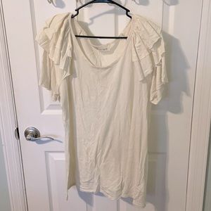 Vintage Havana Ruffle Sleeve Tee Shirt